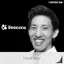 Episode art for 1 to 100: Beacons, a black-and-white photo of Neal Jean beside the Beacons logo