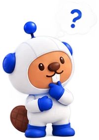 Beam thinking, with a question mark above his head