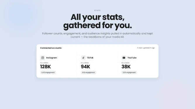 All your social stats, gathered automatically
