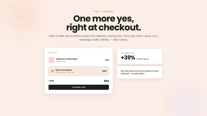 Boost every sale with order bumps