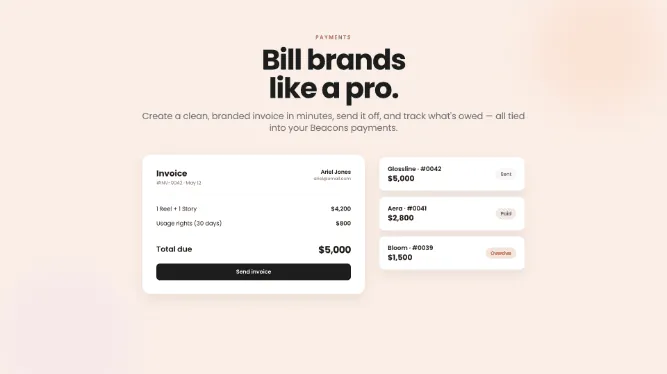 Invoicing: bill brands like a pro