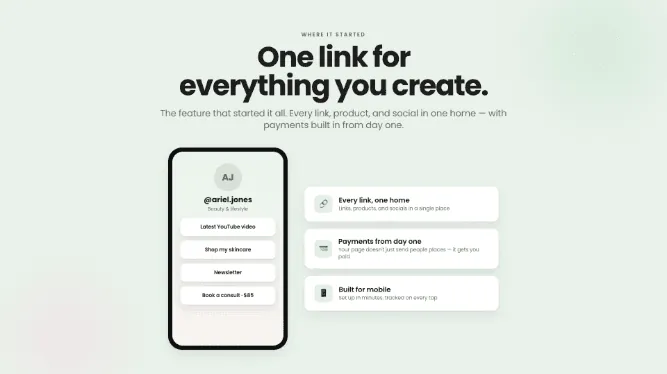 Link in Bio: one link for everything you create