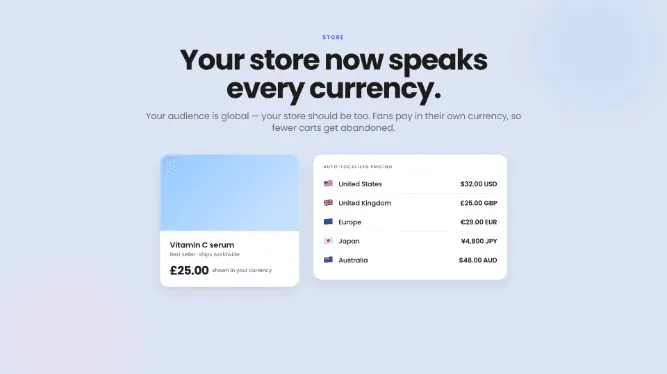 Multi-currency support: your store speaks every currency