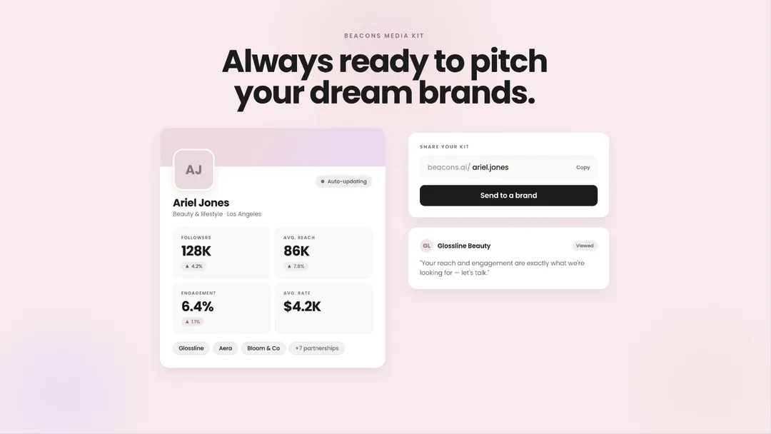 Set up your media kit to land more brand deals