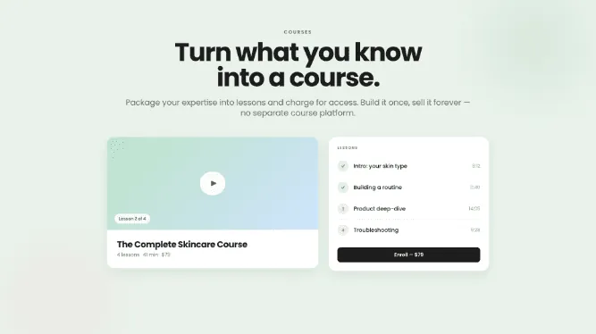 Turn what you know into a course